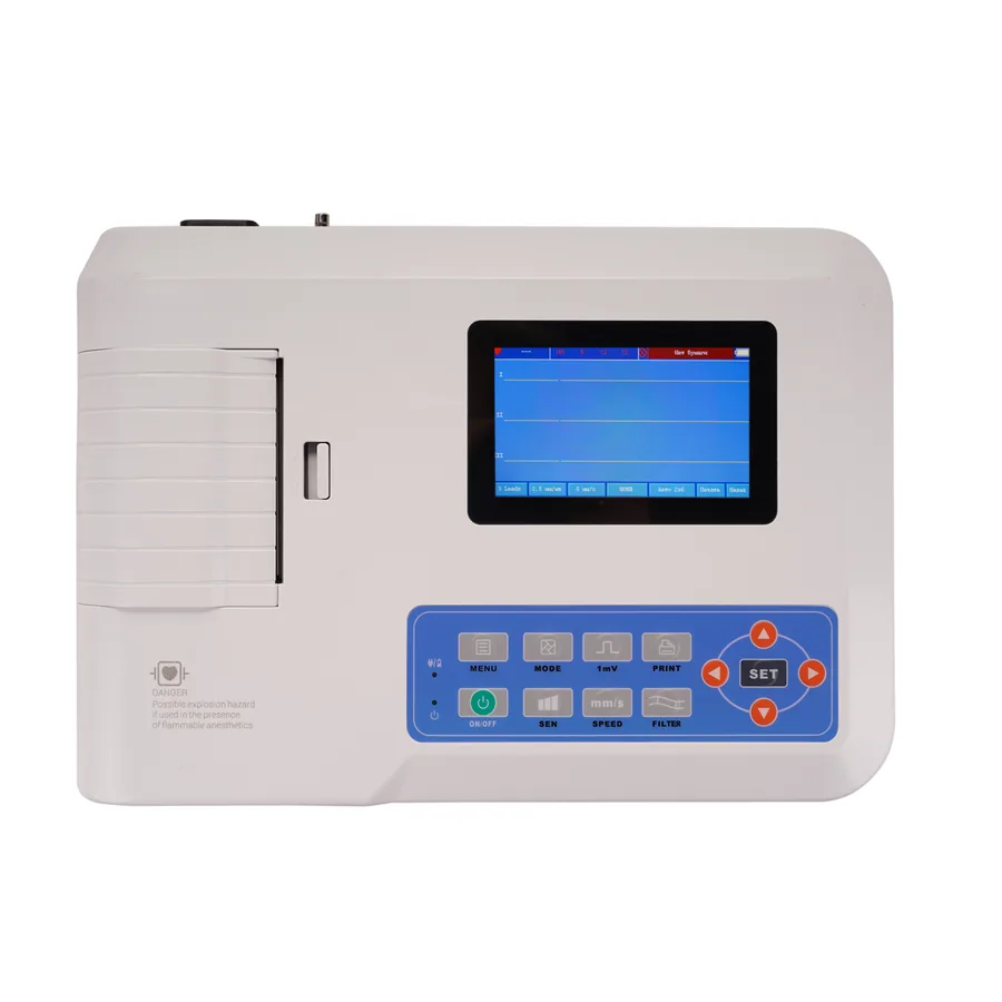 Электрокардиограф Med-Mos ECG300G — компактный 3-канальный прибор для точной диагностики сердца в больницах, поликлиниках и амбулаториях